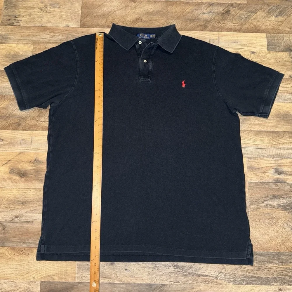 Polo Ralph Lauren Shirt Mens 2XLT Black Red Pony Preppy